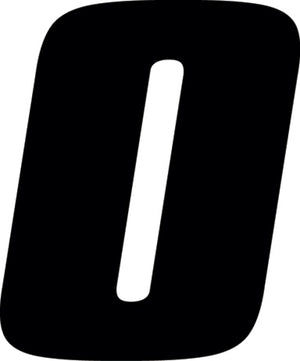 Hardline Dirt Digits 3-Pack 4-inch Black Vinyl Numbers for Powersports