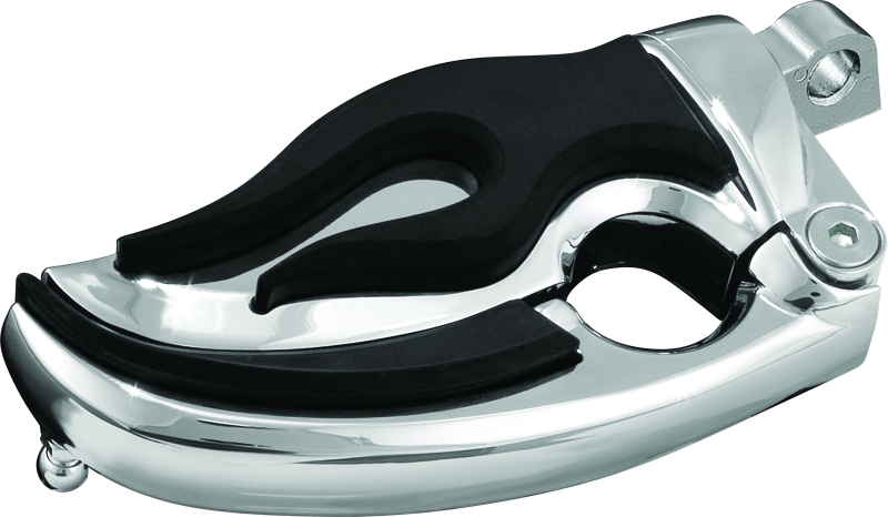 Kuryakyn Flamin Switchblade with Male Mount Adapter – Chrome Powersports Footpeg for Harley-Davidson