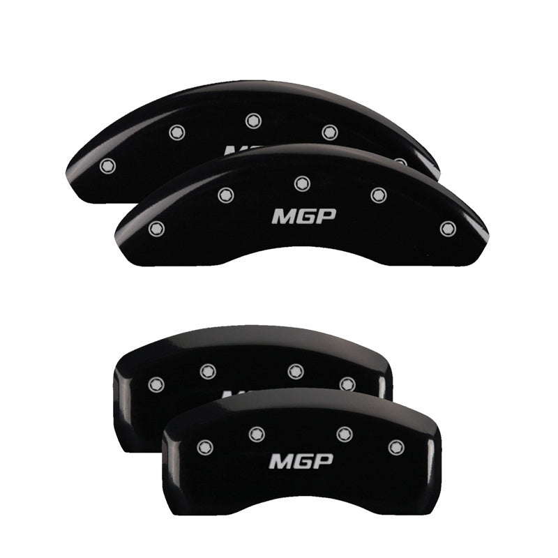 MGP 4 Caliper Covers for GMC Terrain (2018-2021) – Black Finish with Silver Engraving