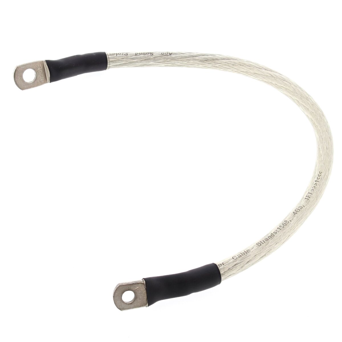 All Balls Racing 15" Clear Battery Silver Cable with 1/4" & 5/16" Lug Terminal