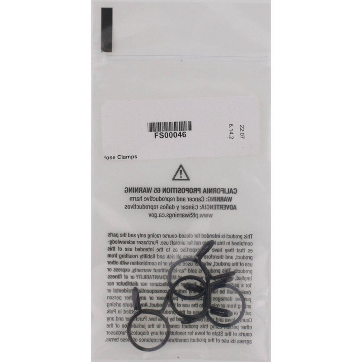 All Balls Racing 4 Pack Hose Clamps - 15.2mm