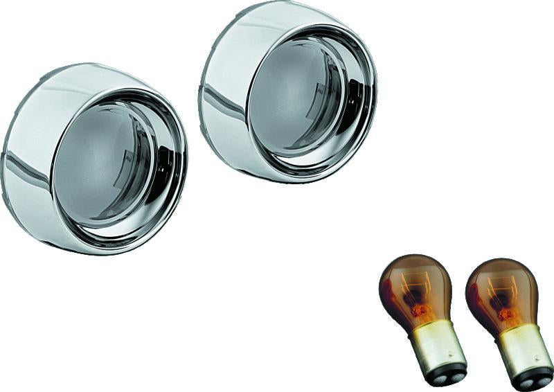 Kuryakyn Deep Dish Bezels with Smoke Lenses for Kawasaki and Honda Cruisers – Part #2270