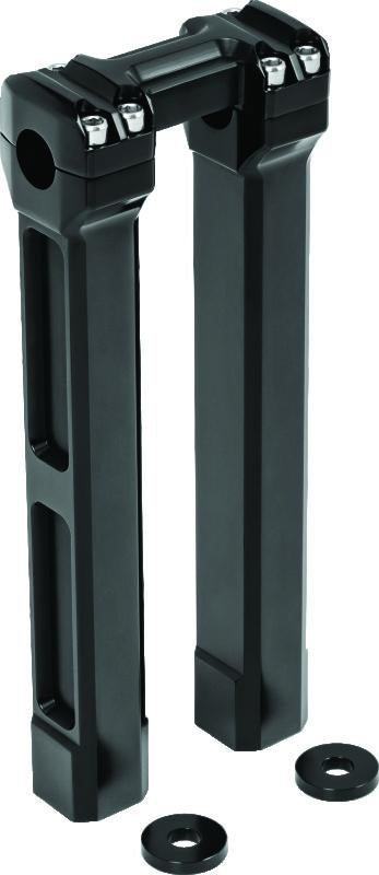 Kuryakyn 12 Inch Billet Handlebar Risers in Black for Harley Davidson