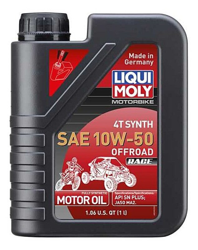 LIQUI MOLY 1L Motorbike 4T Synthetic SAE 10W50 Offroad Race Oil for Powersports Vehicles