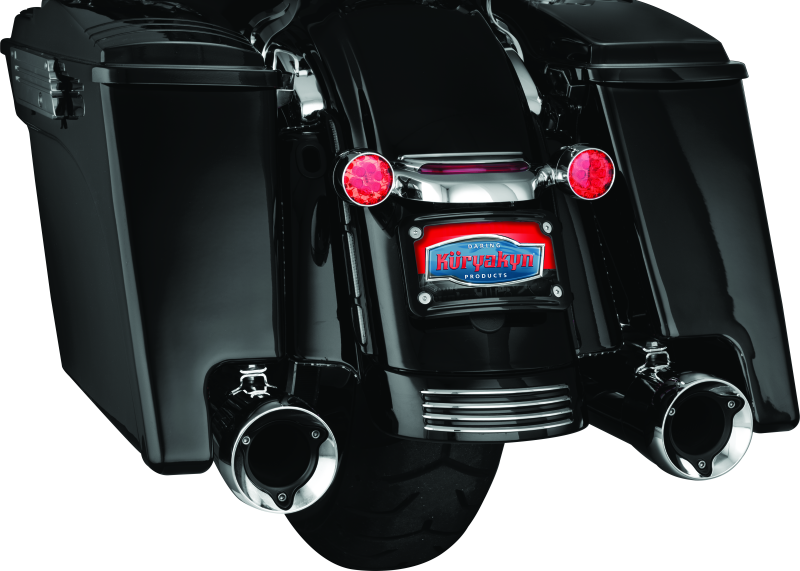 Kuryakyn Curved License Plate Mount for Harley-Davidson Street Glide and Road Glide - Black