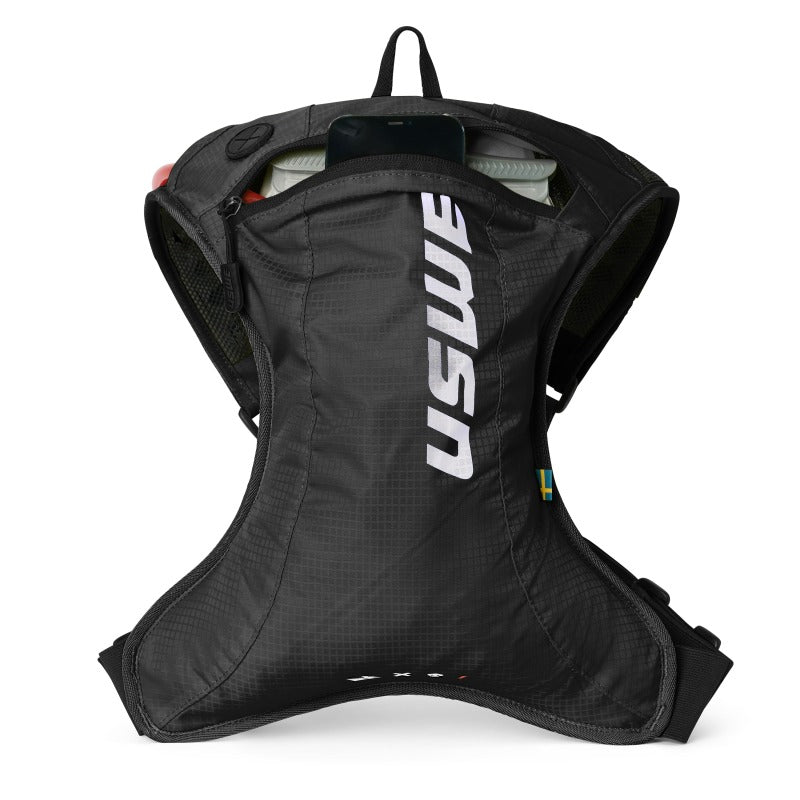 USWE Outlander Moto Hydration Pack 2L in Black – Lightweight, Bounce-Free Design for Active Riders