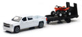 New Ray Toys Chevy Silverado Pickup with ATV - 1:43 Scale - Realistic PowerSports Model