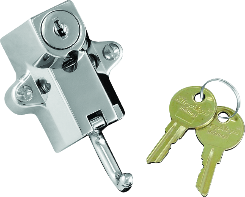 Kuryakyn Universal Helmet Lock for 7/8 inch to 1 1/4 inch Mounts in Chrome