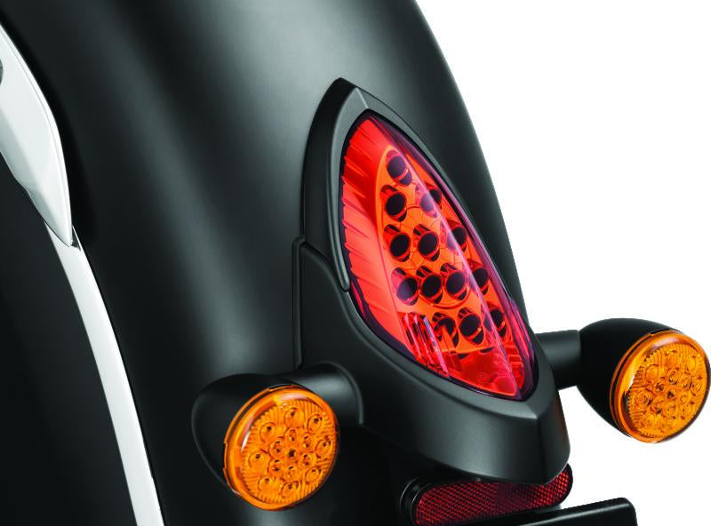 Kuryakyn Tail Light Top Trim for Indian Motorcycle Models – Satin Black Finish Part #5623