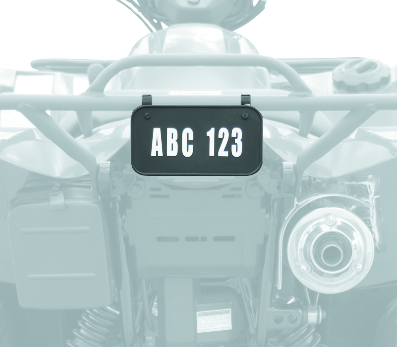 QuadBoss ATV License Plate Kit - Black Part Number 211906