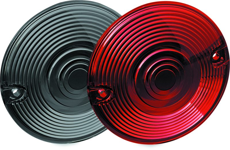 Kuryakyn Red Lenses for 3-1/4 Inch Flat Turn Signals - Replacement Pair