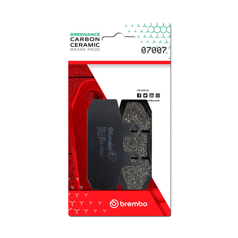 Brembo OE Powersports Honda SJ Carbon Ceramic Front Brake Pad Part 07007
