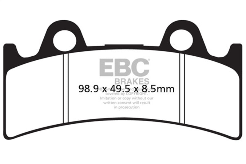 EBC Powersports Double-H Sintered Brake Pads for Yamaha YZF 750 (Front Left/Right) - Part FA190HH