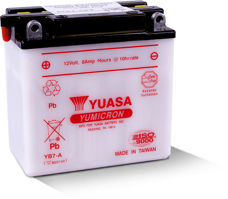 Yuasa YB7-A Yumicron 12-Volt Powersports Battery with Enhanced Cranking Power