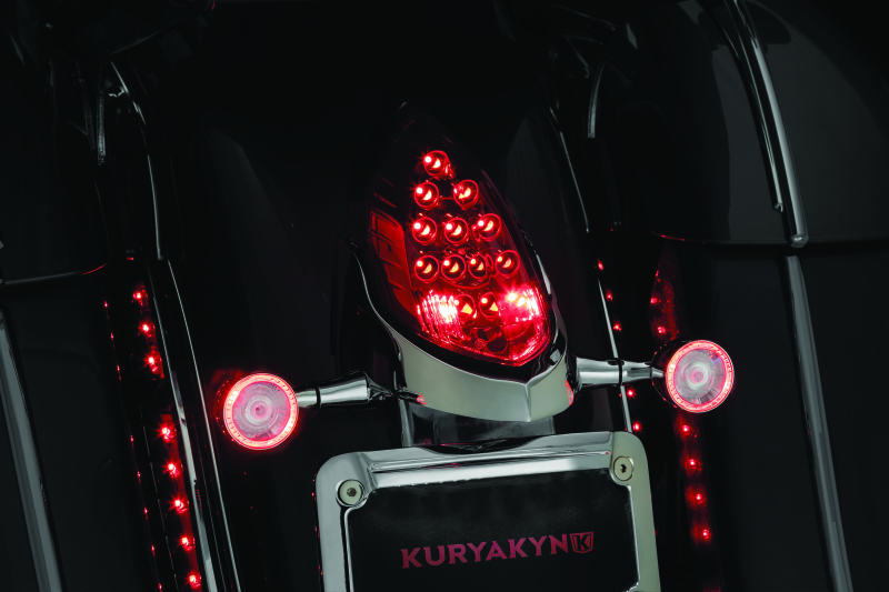 Kuryakyn Rear Turn Signal & License Plate Mount for Indian Motorcycles - Chrome Part 3128