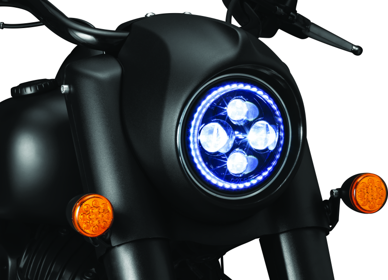 Kuryakyn Orbit Headlight Adapter in Black for Indian Chieftain and Roadmaster Models