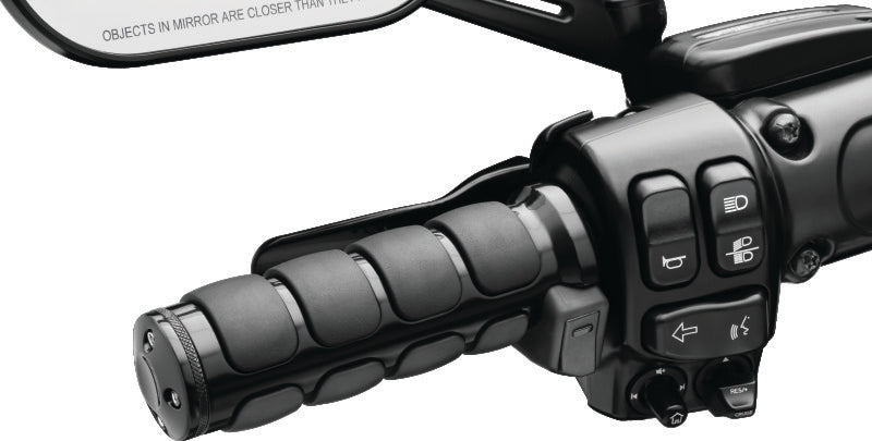 Kuryakyn Heated ISO Grips Dual Cable Gloss Black - Model 6473 for Harley-Davidson