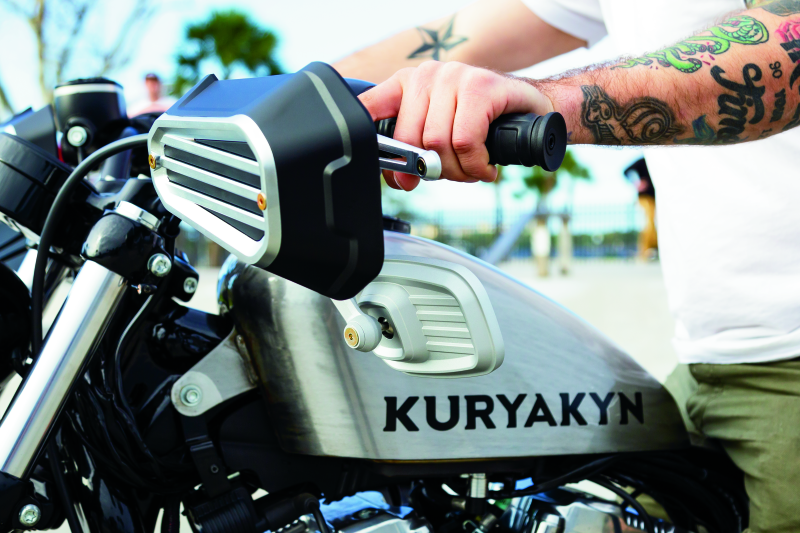 Kuryakyn Dillinger Grips Dual Cable Satin Black – Aggressive Control with Vibration Dampening