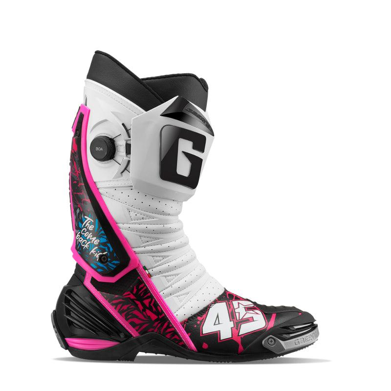Gaerne GP1 LS Racing Boots Scott Redding Replica - White and Pink, Size 9.5