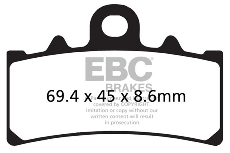EBC Powersports Double-H Sintered Brake Pads for BMW CE04 Electric Front Left/Right - Part FA606HH