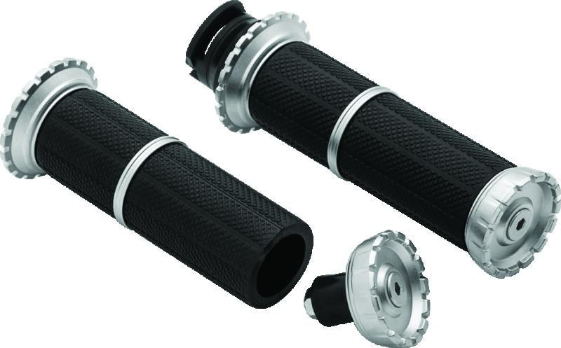 Kuryakyn Riot Grips Scout Silver - Premium Motorcycle Handlebar Grips for Indian Scout Models