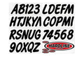 Hardline Boat Lettering Registration Kit 3-Inch - 400 Black Solid