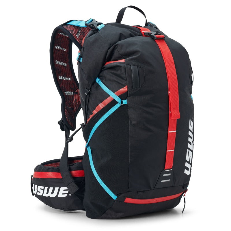 USWE Hajker Winter Rolltop Daypack 30L in Carbon Black – Waterproof Adventure Pack with Bounce-Free Harness System