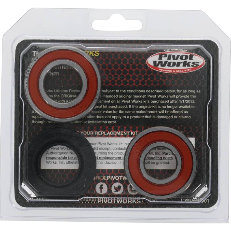 Pivot Works Premium Wheel Bearing Kit for Kawasaki KLF220 Bayou (Part #25-1088-P)