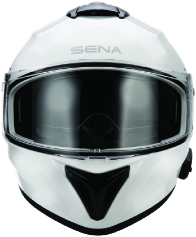 Sena Technologies Outforce Full Face Bluetooth Helmet in Glossy White – Large
