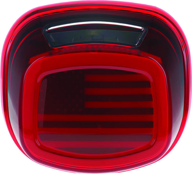 Kuryakyn Freedom Taillight with Red Lens and License Plate Illumination for Harley Davidson 2008-2011