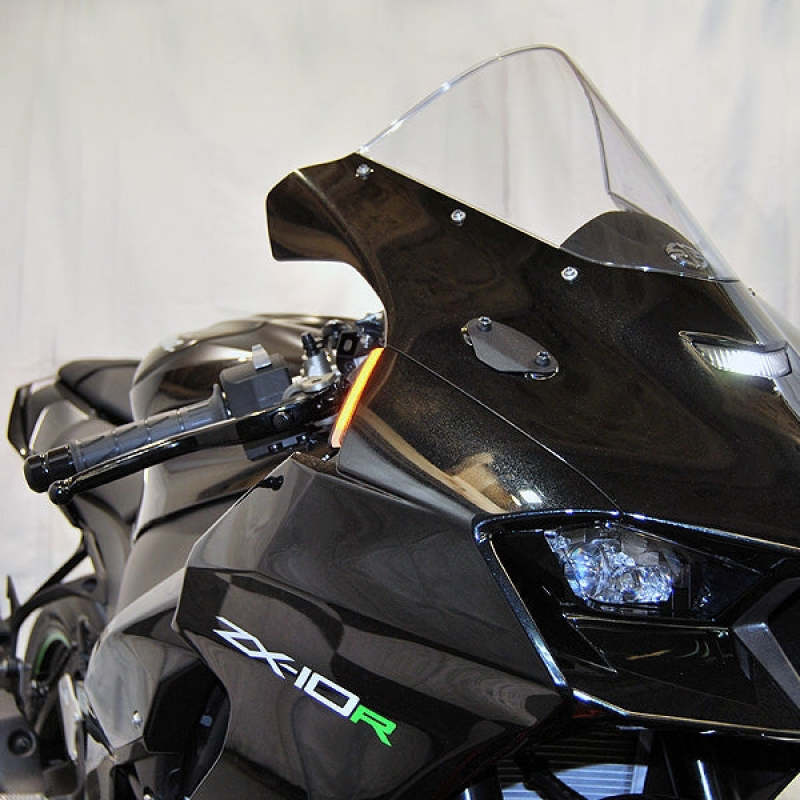New Rage Cycles Kawasaki ZX-10R Mirror Block Off Plates (2021-2025)