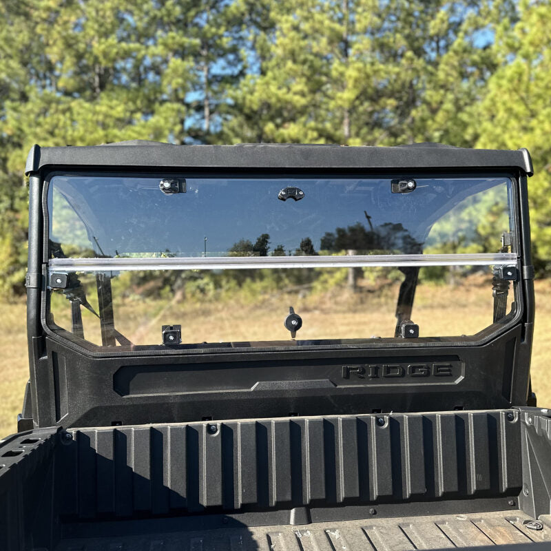 Seizmik 50-55319KIT Kawasaki Ridge Ranch Rear Folding Windshield with UV-Resistant Polycarbonate