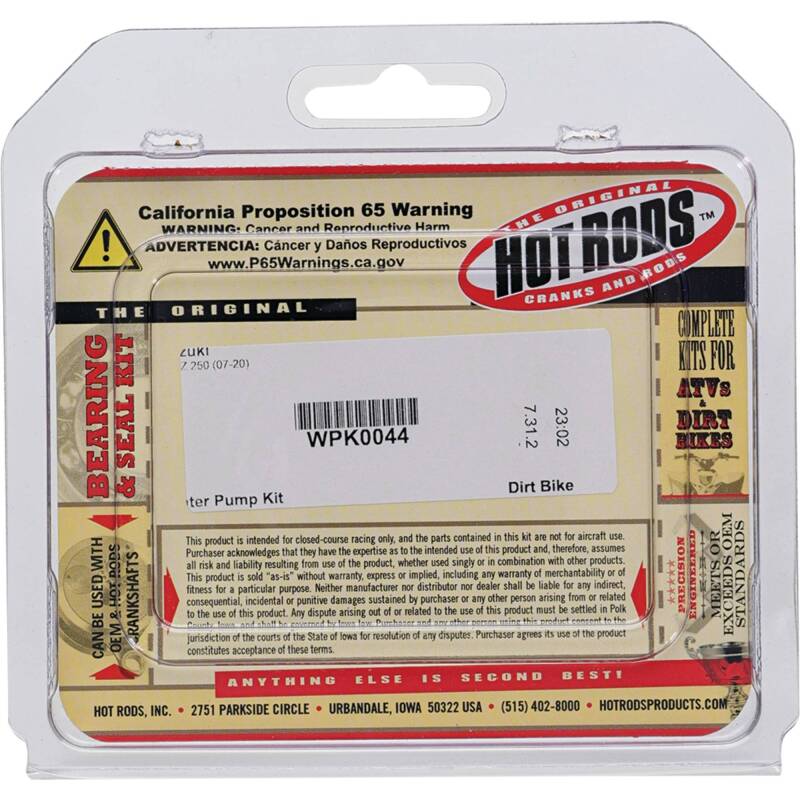 Hot Rods Water Pump Kit for 2007-2020 Suzuki RM-Z 250 | Part WPK0044