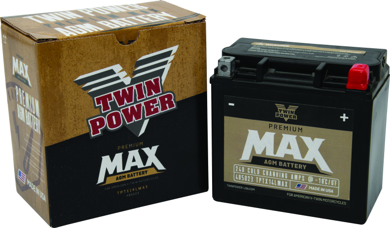 Twin Power GYZ-16HL Premium MAX Factory-Activated AGM Battery for Harley-Davidson Models
