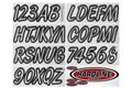 Hardline Boat Lettering Registration Kit 3 in. - Silver/Black for Marine Vessels