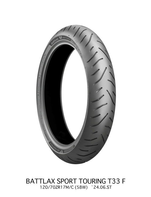 Bridgestone Battlax Sport Touring T33F Tire - 110/80R19 59V Front for Motorcycles