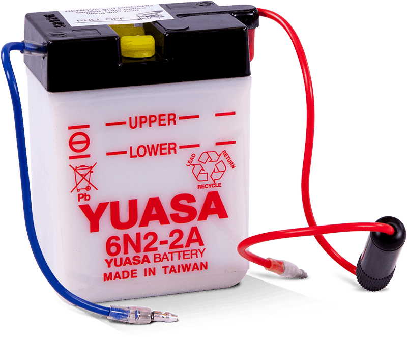 Yuasa Battery 6N2-2A Conventional 6-Volt Powersports Battery with Enhanced Cranking Power
