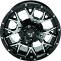 QuadBoss Barbwire 14x7 Wheel - 4+3 Offset, 4x156 Bolt Pattern, Machined Finish