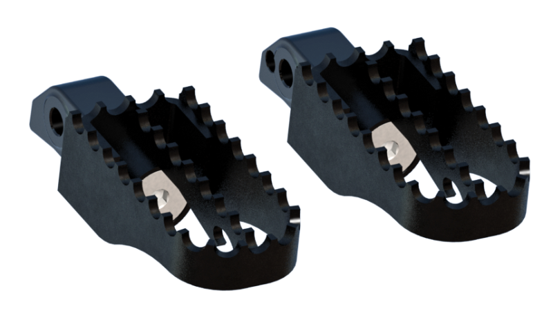Burly Brand Passenger MX Black Footpegs for Honda CMX1100 Rebel - Part B13-1201B