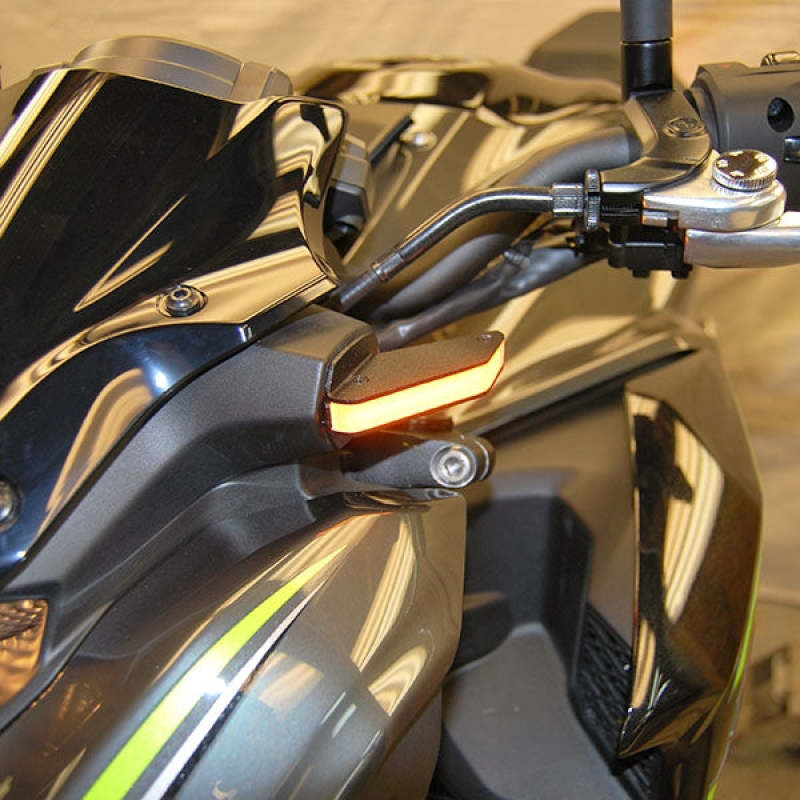 New Rage Cycles Kawasaki Z900 Front Turn Signals with Load Equalizer (2017-2019)