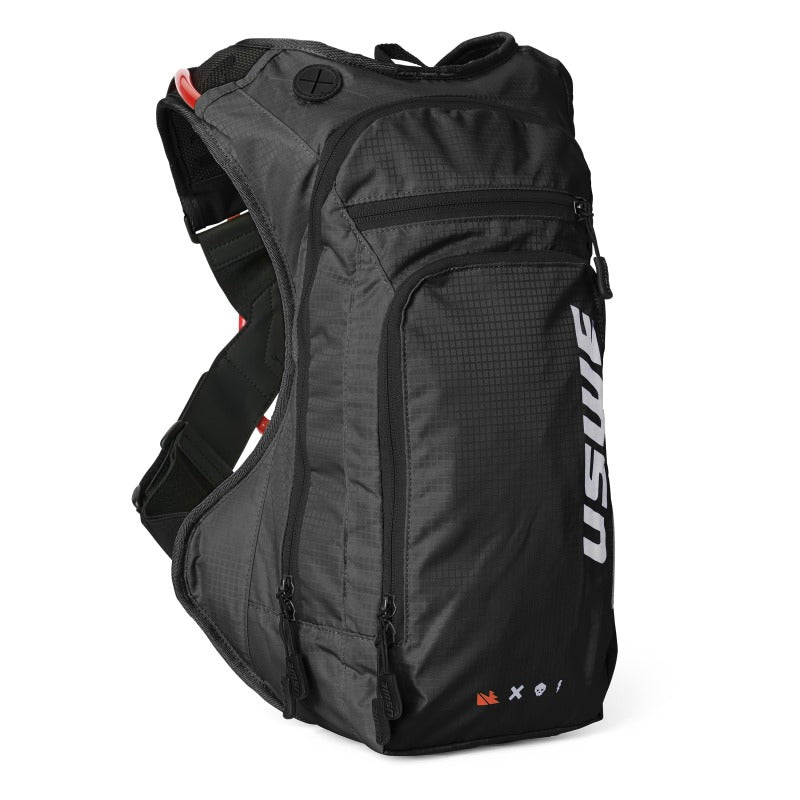USWE Outlander Moto Hydration Pack 9L – Black | All-Day Performance Trail Pack with No Dancing Monkey™ Technology