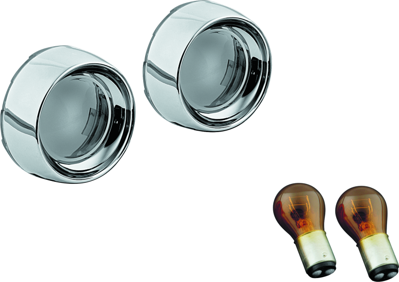 Kuryakyn Deep Dish Bezels with Smoke Lenses for Kawasaki and Honda Cruisers – Part #2270