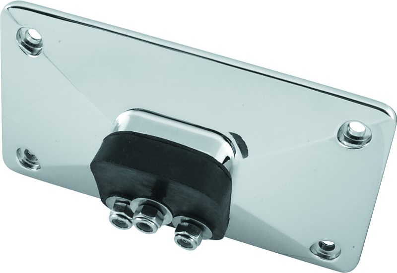 Bikers Choice 55-Up Chrome Custom Pyramid License Plate Bracket - 3 Bolt Style