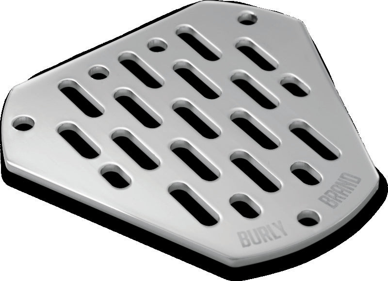 Burly Brand Hex Faceplate MX Chrome - Customizable Air Cleaner Cover for Harley-Davidson