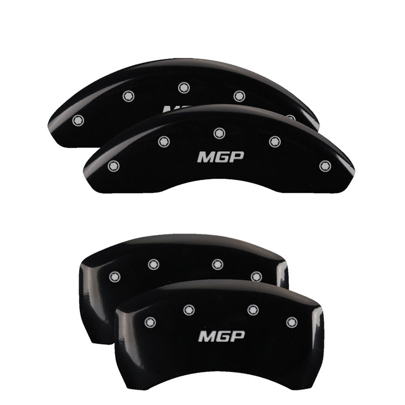 MGP 4 Caliper Covers for 2017-2019 Infiniti QX30 – Black Finish with Silver Engraving