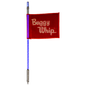 4FT LED Whip with Flag (Blue)