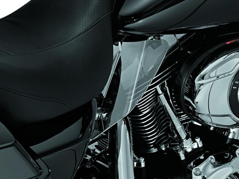 Kuryakyn Saddle Shields Heat Deflectors for Harley Davidson 2008 Touring Models - Smoke Reflective Finish