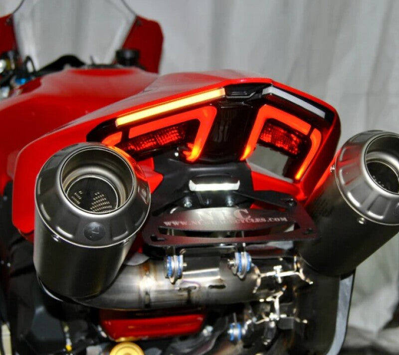New Rage Cycles V4-FE-25A Fender Eliminator for Ducati Panigale V4 & Streetfighter V4 with Akrapovic Race Exhaust