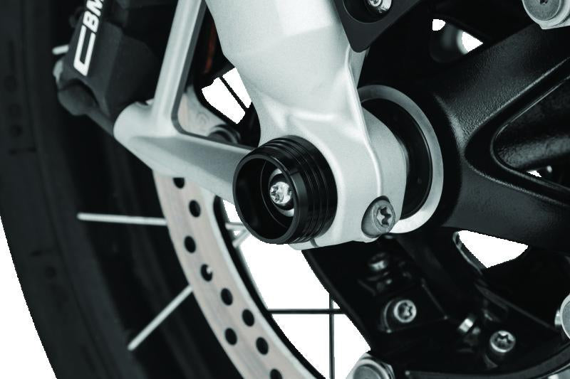 Kuryakyn Lodestar Axle Sliders for BMW R1200GS and R1200RT – Black