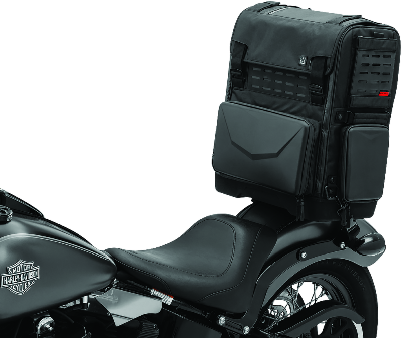 Kuryakyn Xkursion XS Odyssey Bag - Versatile 52-Liter Motorcycle Luggage with Media Storage and External Pockets